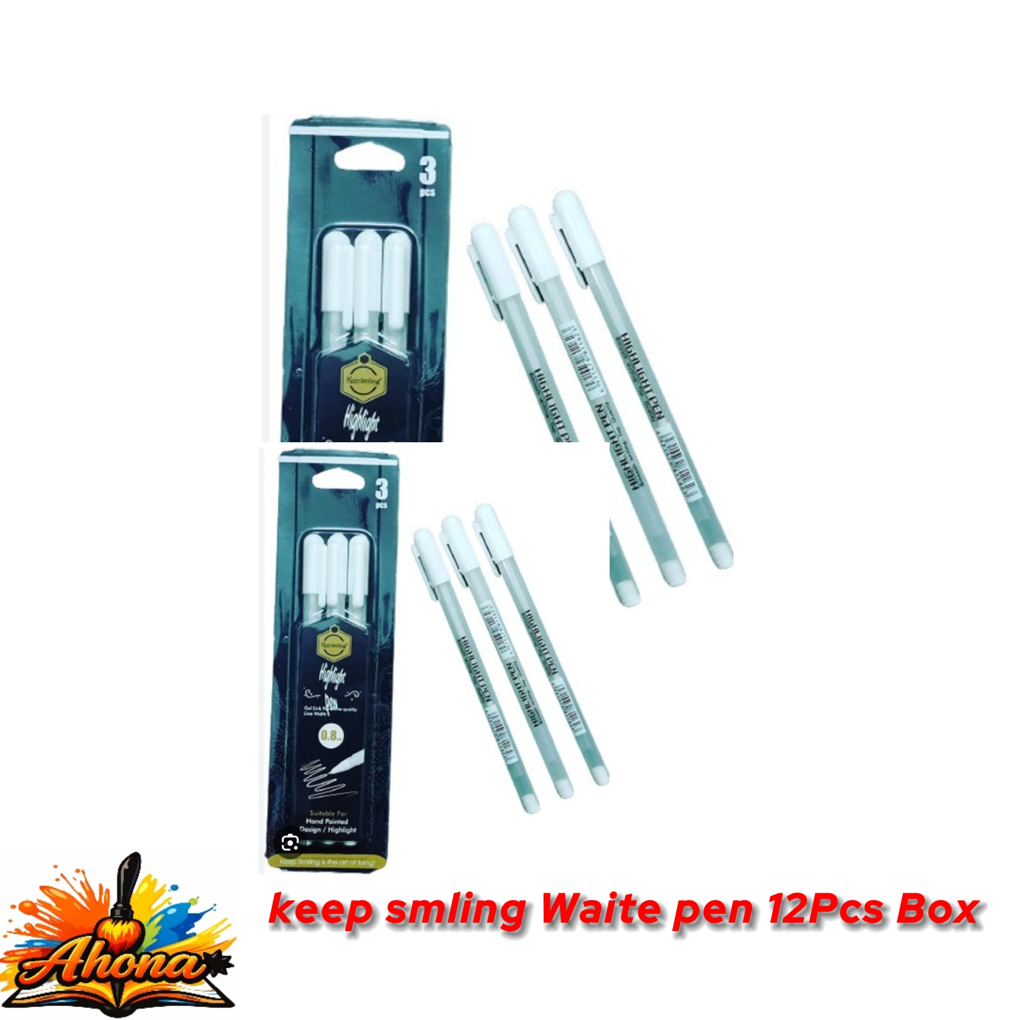 Kp SMILING WHITE PEN12 PCS BOX