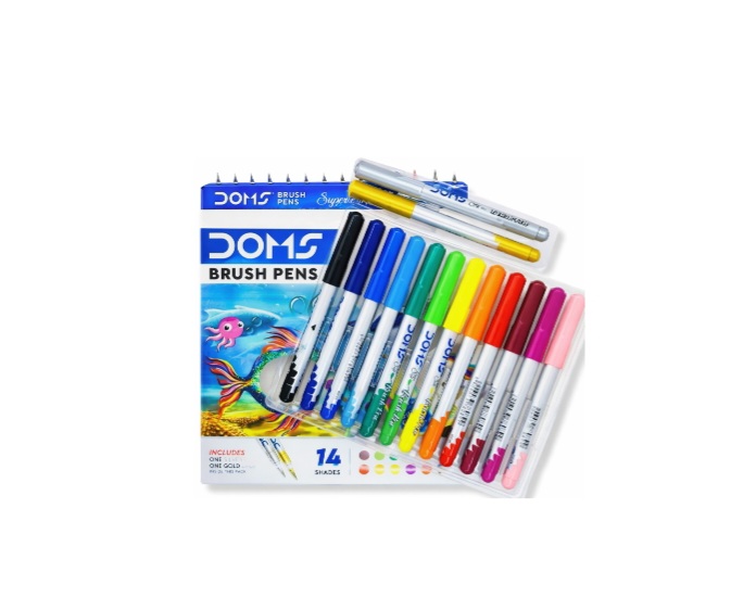 Doms Brush Pen 14Colour  Set