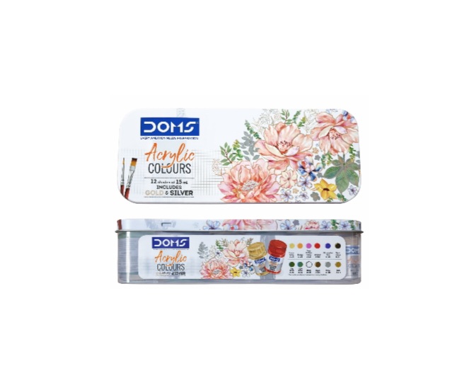 Doms Acrylic Colour 12Pcs Set
