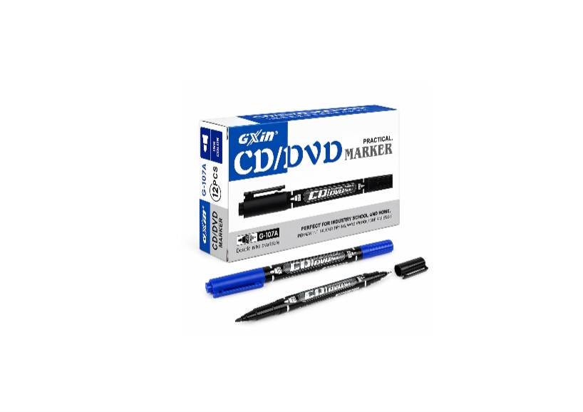 GiXin CD- Permanent Marker bule  12Pcs
