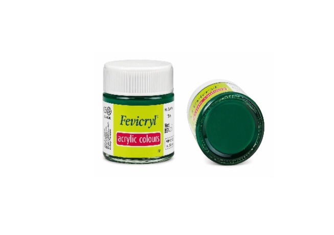 FEVICRYL Acrylic Colour - Dark Green 15ML 15Pcs Box
