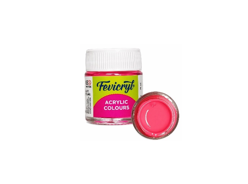 FEVICRYL Acrylic Colour - Pink  15ml 15Pcs Box