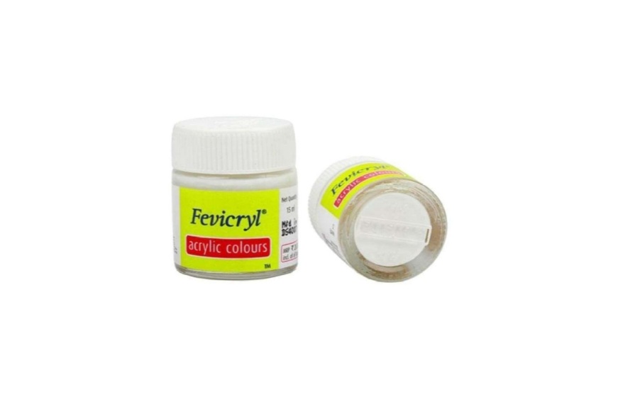 FEVICRYL Acrylic Colour - White  15ml 15Pcs Box