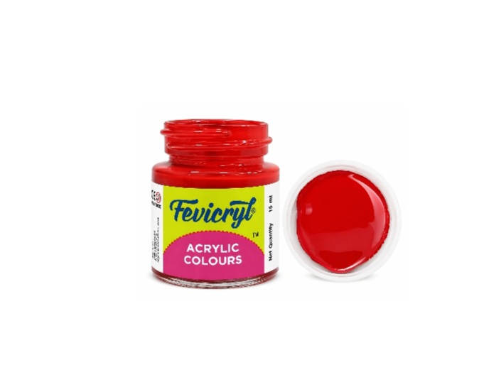 FEVICRYL Acrylic Colour - Red 15ml 15Pcs Box