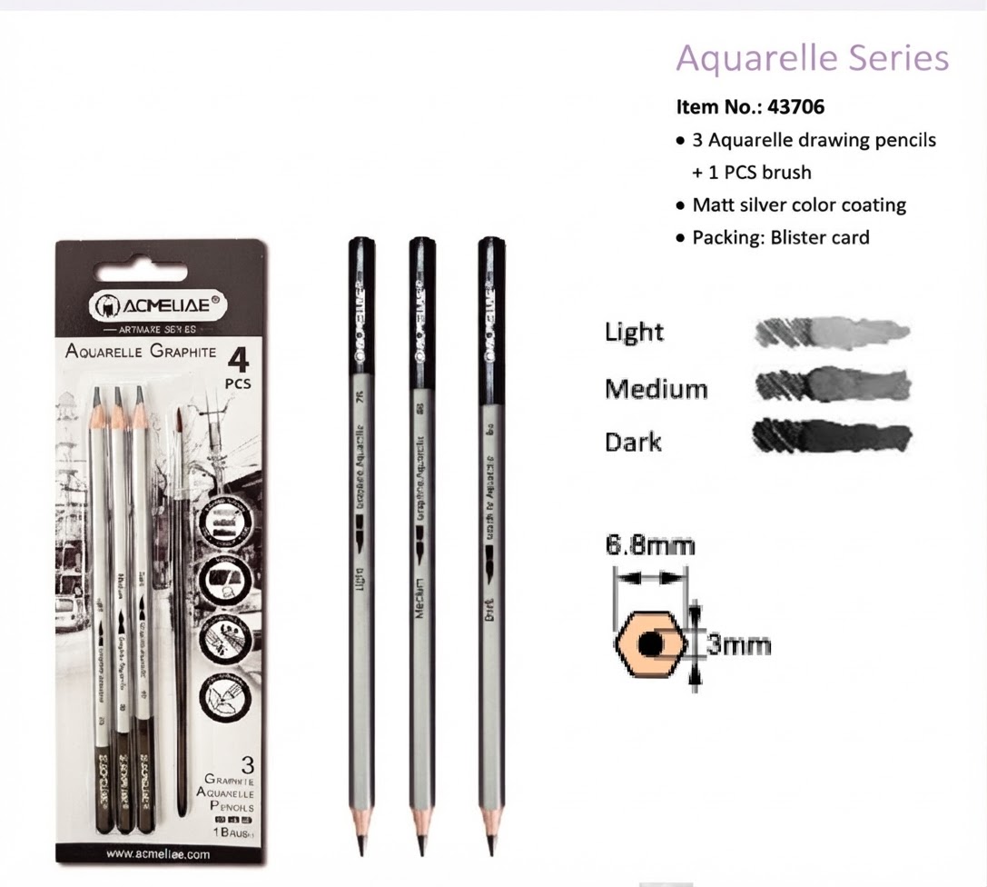 Charcoal Pencil 3Pcs Set