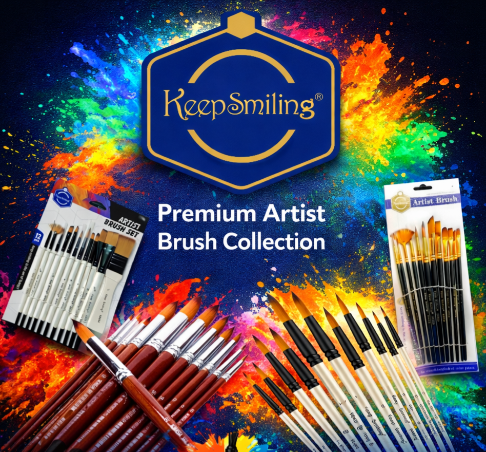 KEEP SMLING BRUSH & ACRYLIC