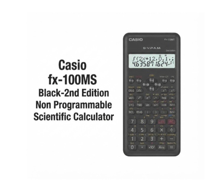 Casio fx-100MS Black-2nd Edition Scientific Calculator