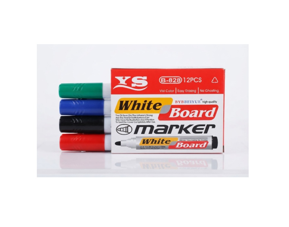 Ys White Board Maker 4 Colour 12Pcs Box refillrable