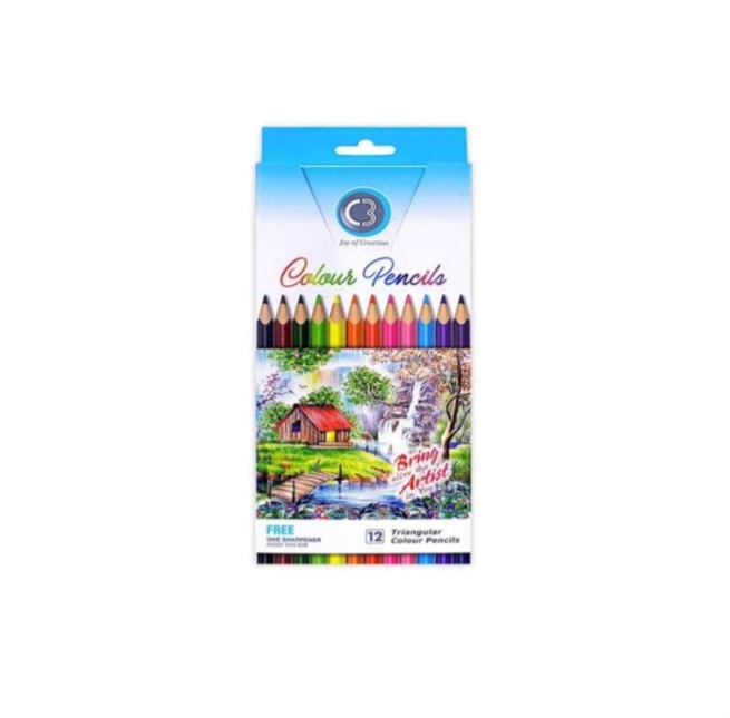 C3 Colour Pencil  12Pcs set long