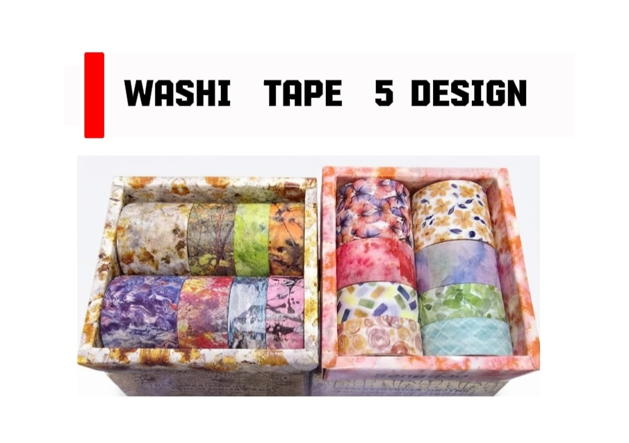 Washi tape  20Pcs Paket 5 different  colour