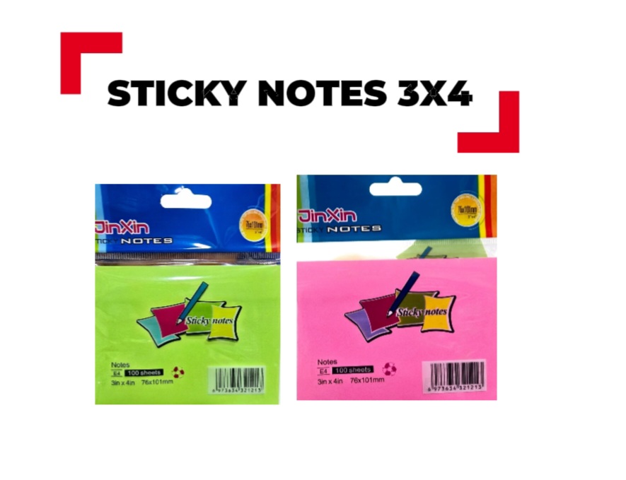 JINXIN STICKY NOTES 3X4 INC
